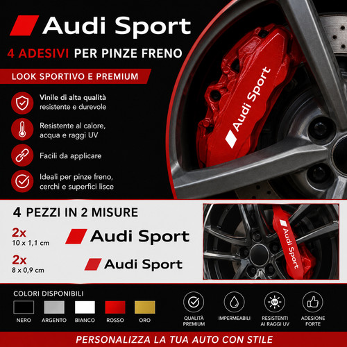 Adesivi audi sport per pinze - 4,