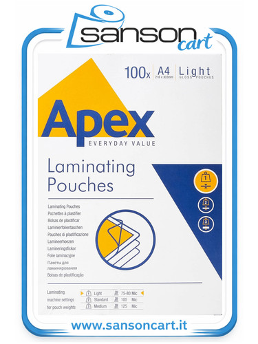 Apex 100 pouches 21x30cm 80 - 100, a4